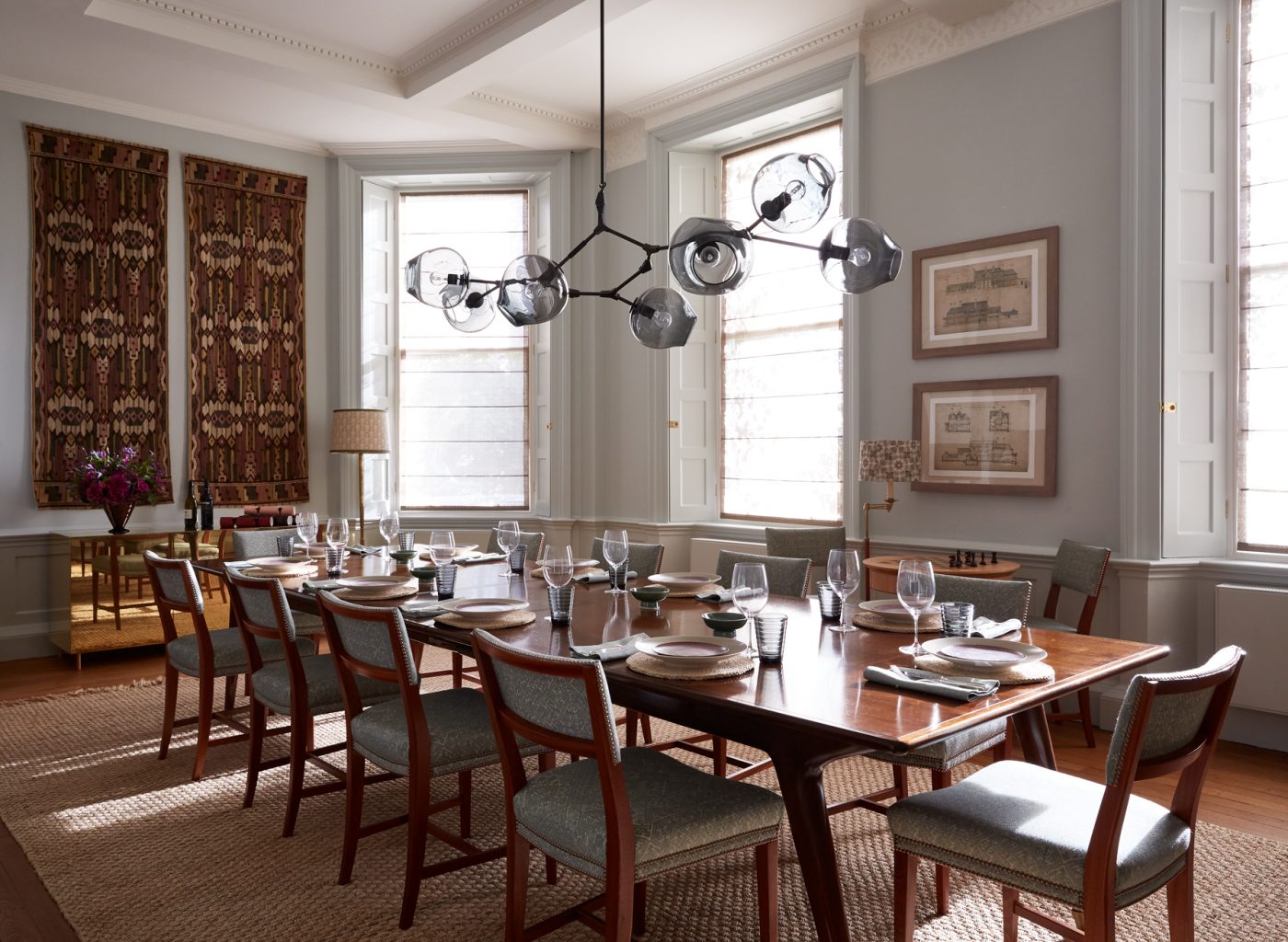 Dining room in the Surrey Hills home