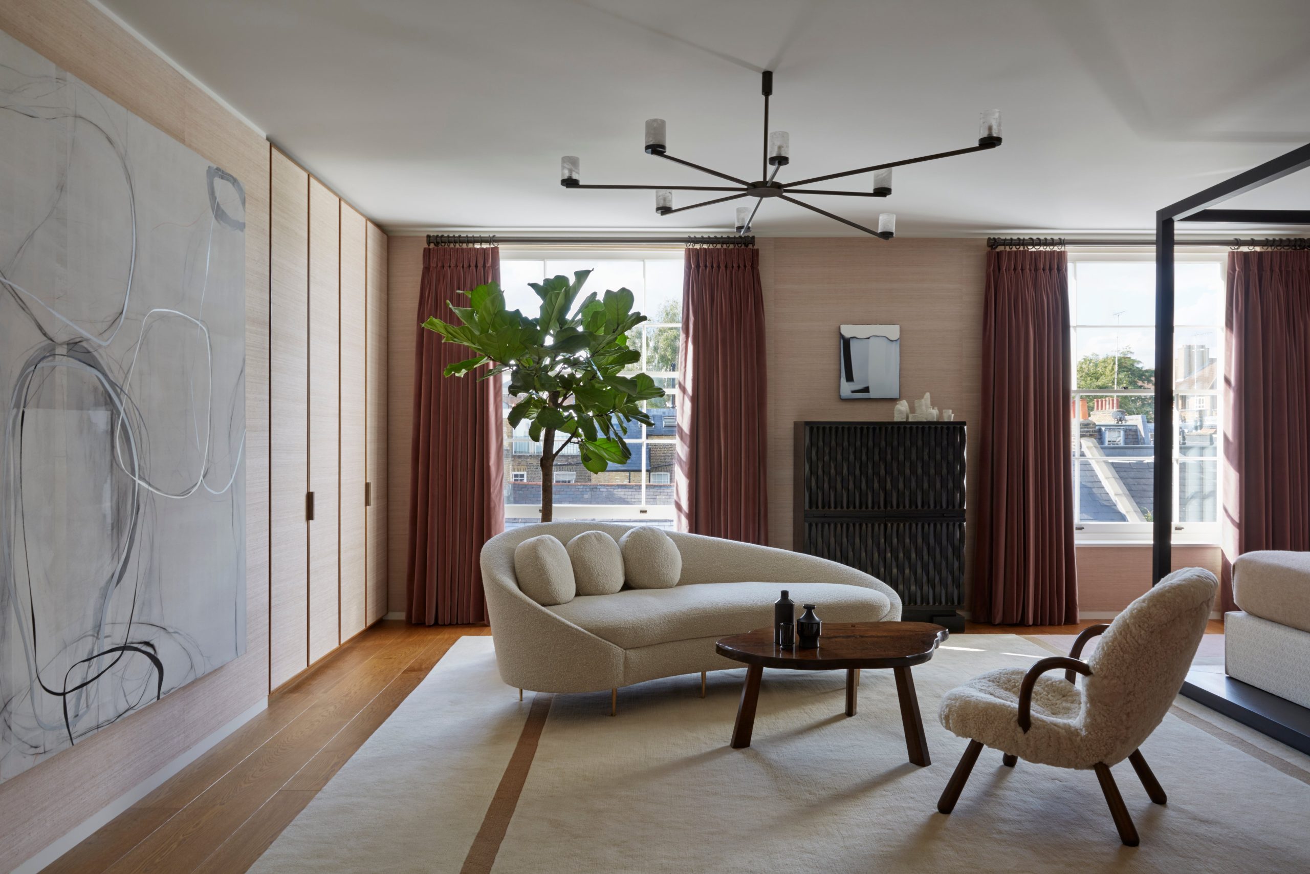 Sitting area in the bedroom designed by Mikic