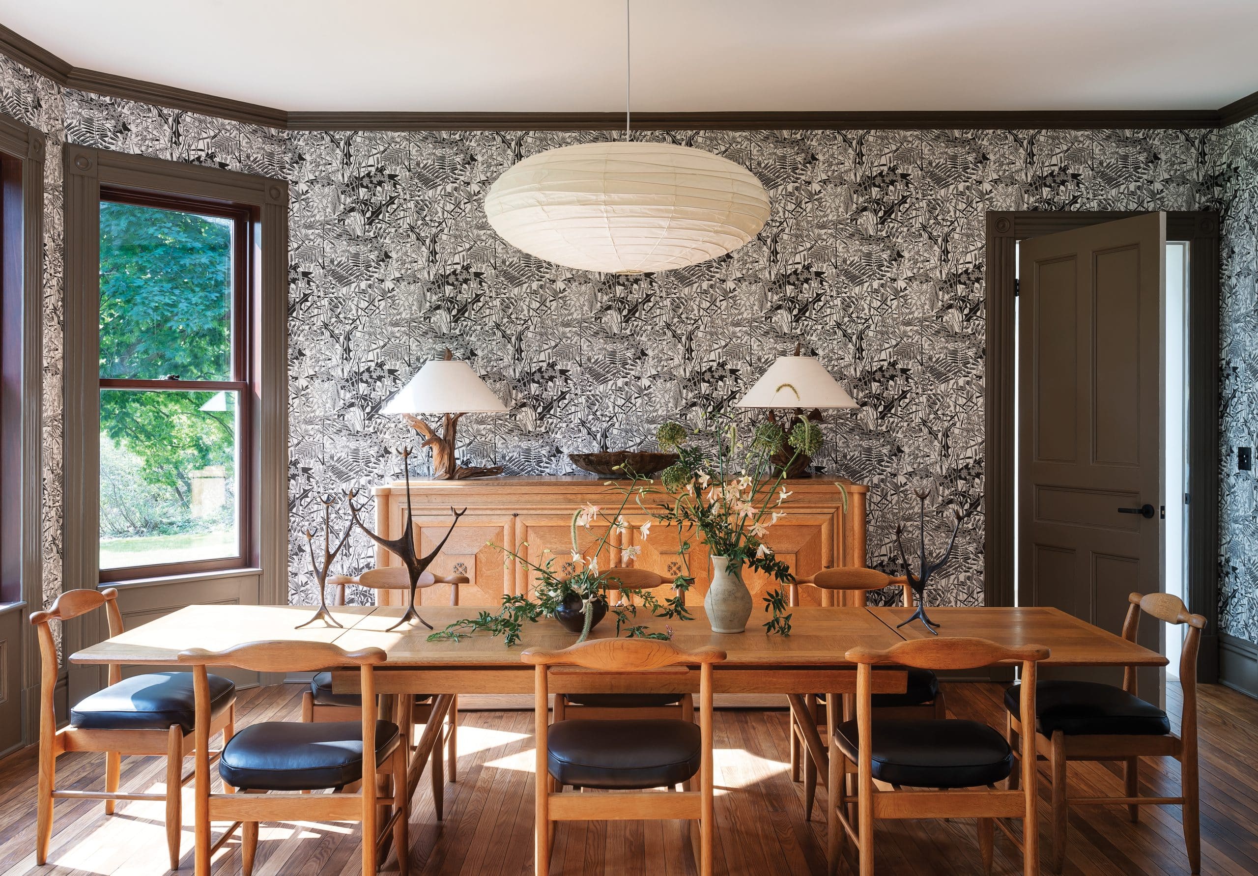 The formal dining room at the Twin Bridges home designed by Workstead