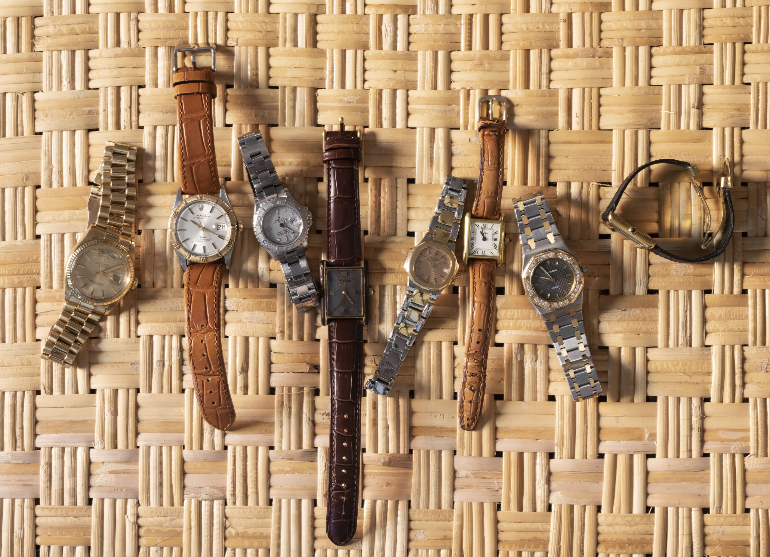 Rolex, Cartier, Patek Philippe and Audemars Piguet watches