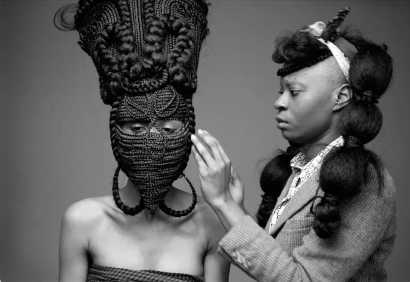 Joanne Petit Frere working with a model, in 2012. Photo by Delphine Diaw Diallo
