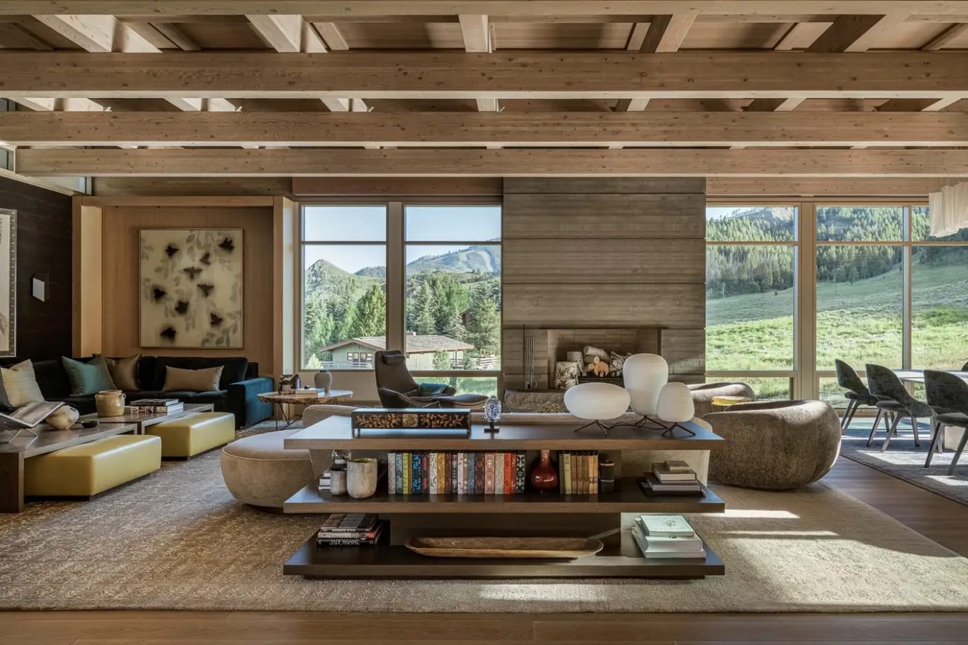Living room of a vacation home in Sun Valley, Idaho designed by Lucas