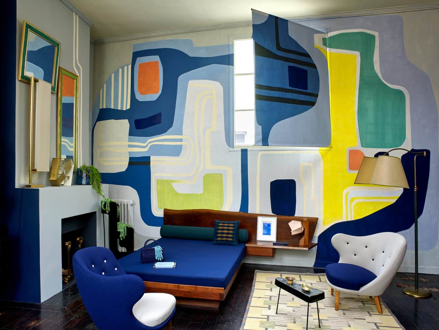 Colorful living room designed by Lopez