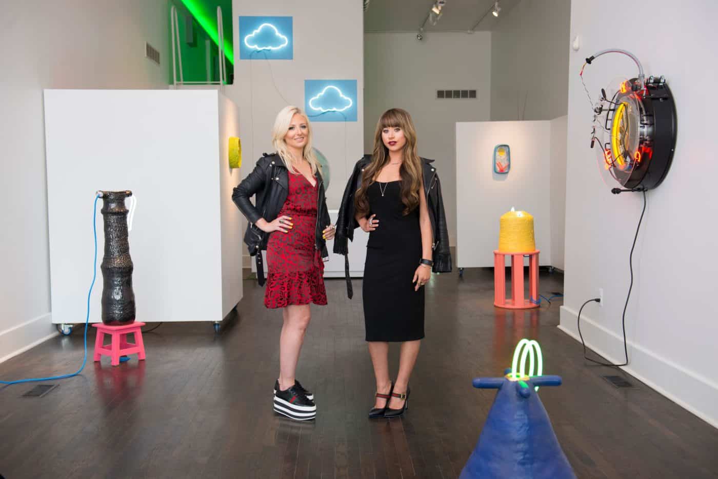 Paulina Petkoski and Samantha Bankle Schefman in Victoria Shaheen and George Vidas’s 2018 exhibition "A Difficult Pair."