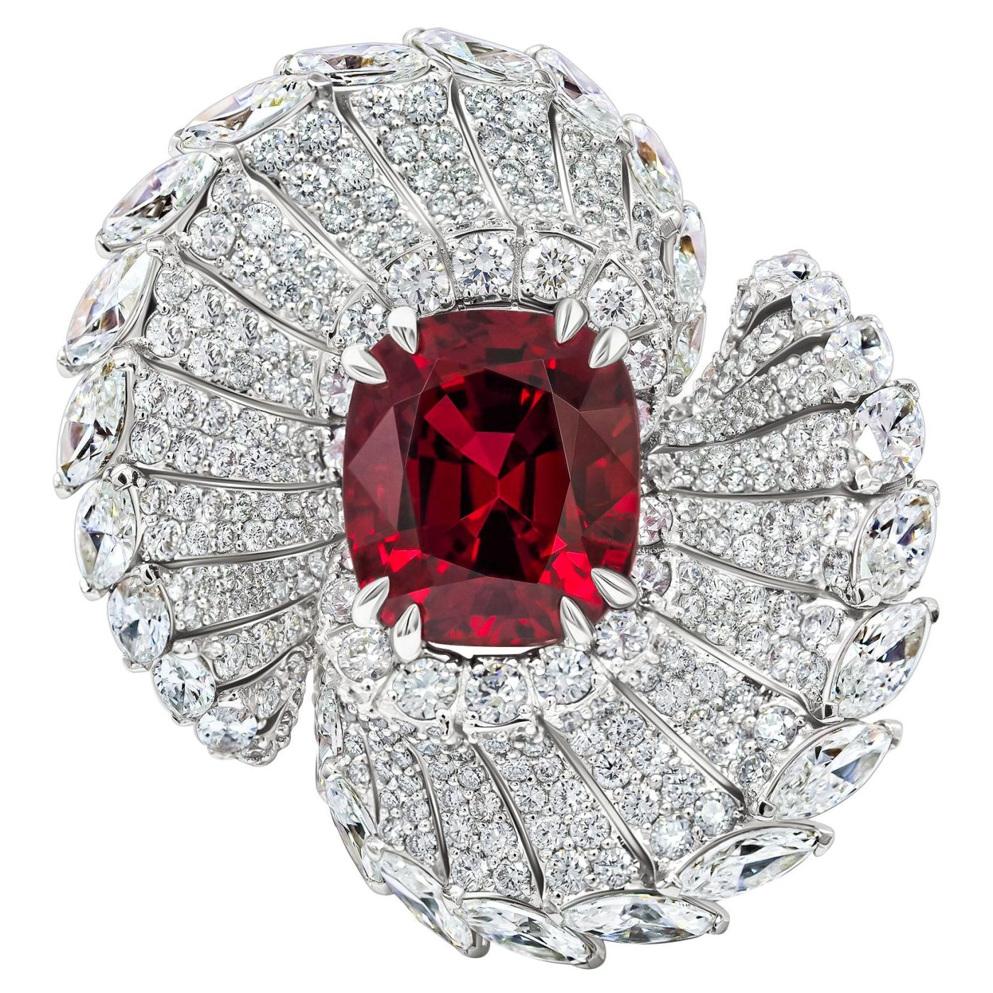 Red Spinel and Diamond Ring, 2021