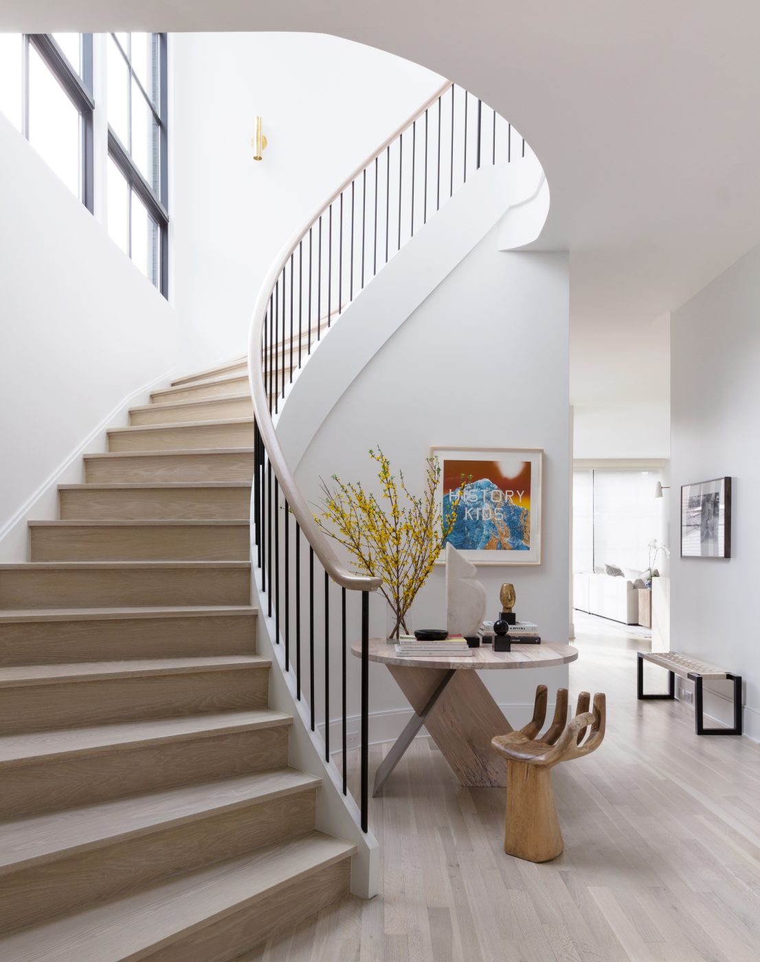 An elegant staircase designed by Summer Thornton