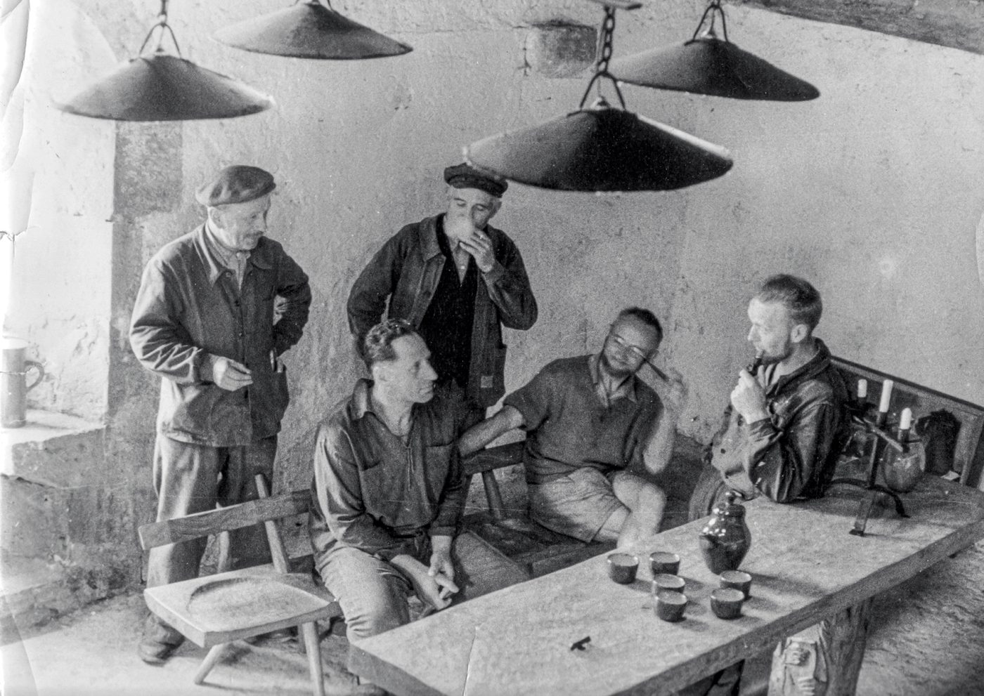 A photo of Les Artisans de Marolles featuring Émile Leroy, Manuel Gold, Henri Vion, Jean Touret and Edmond Le Flohic