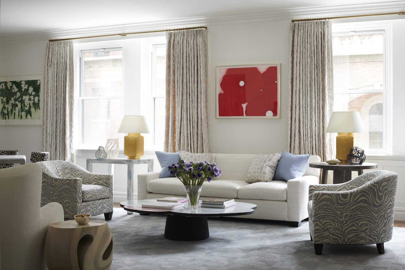 Stewart Manger living room in Park Avenue apartment New York