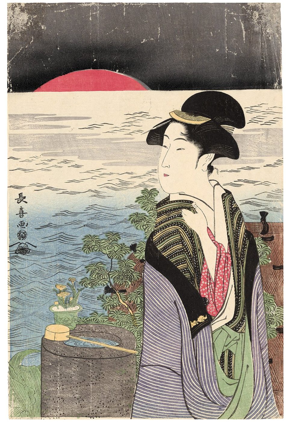 Sunrise on New Year’s Morning, ca. 1790, by Chōki