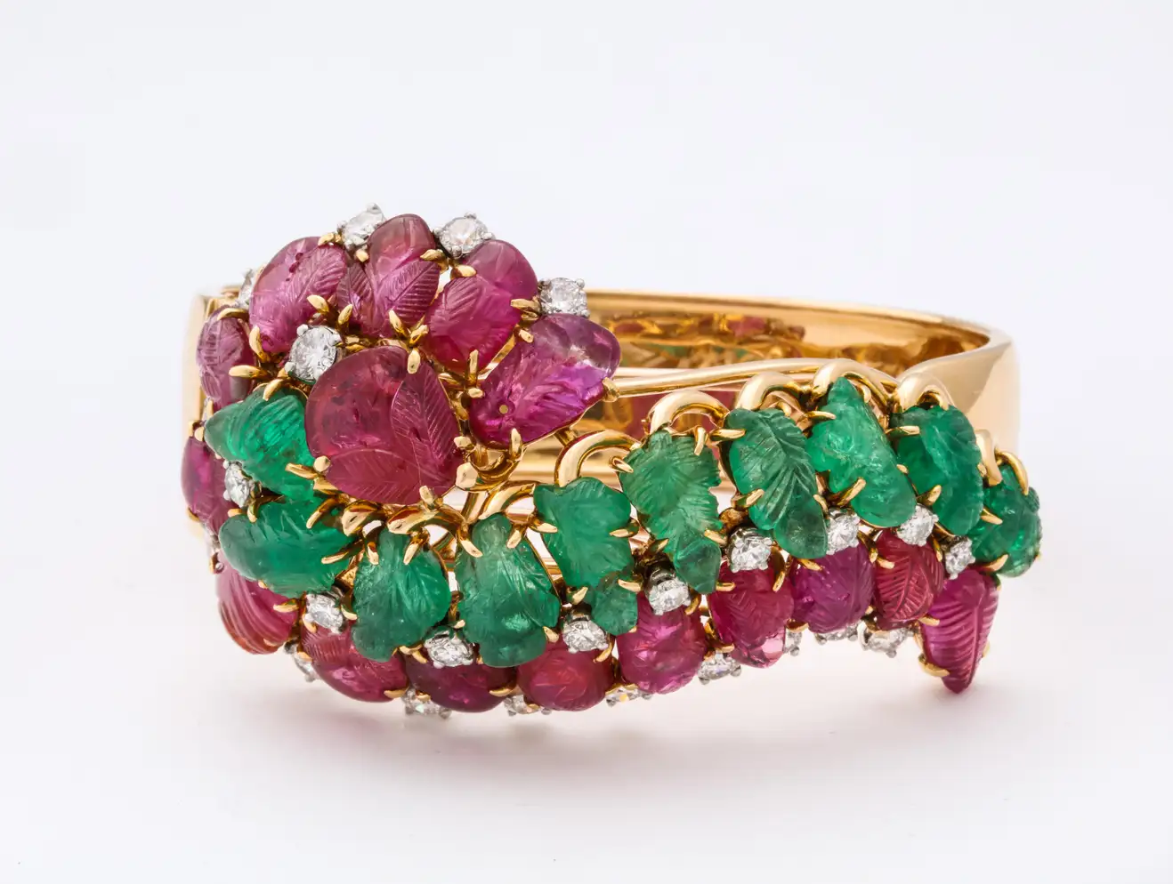 Cartier ruby and emerald bracelet