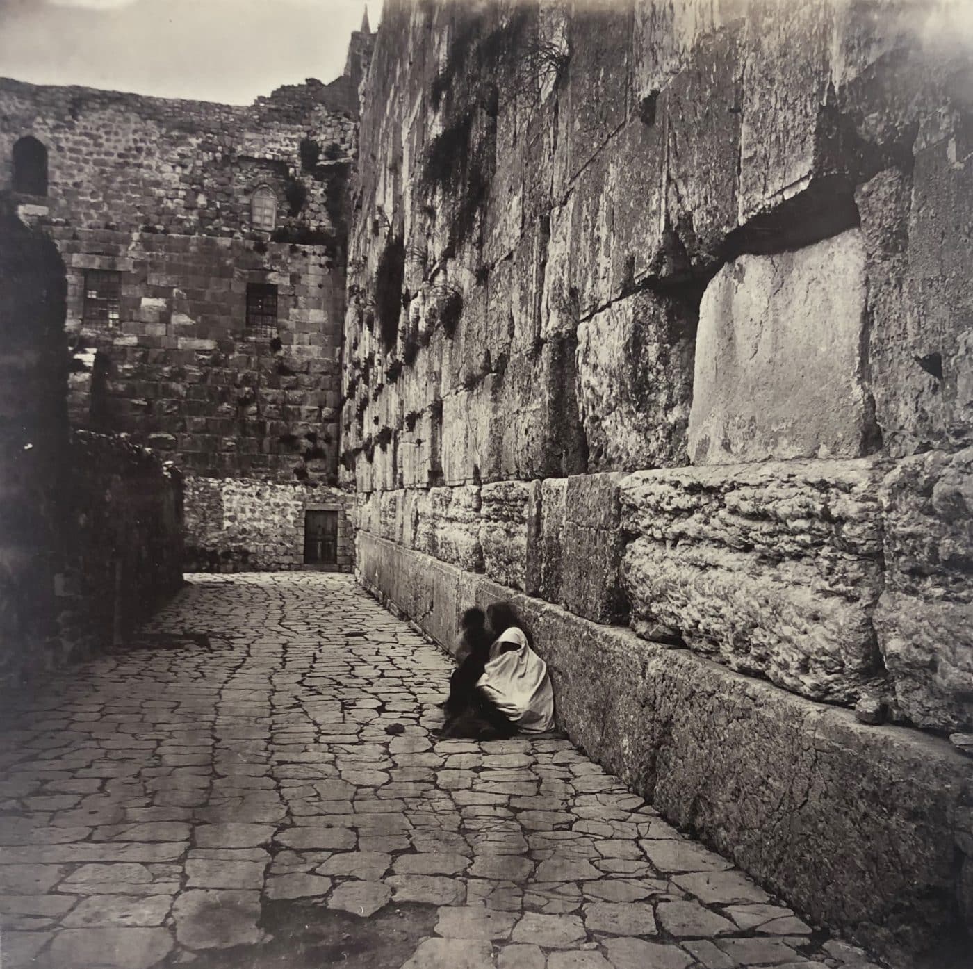 The Wailing Wall, Jerusalem, ca. 1860, by an anonymous photographer
