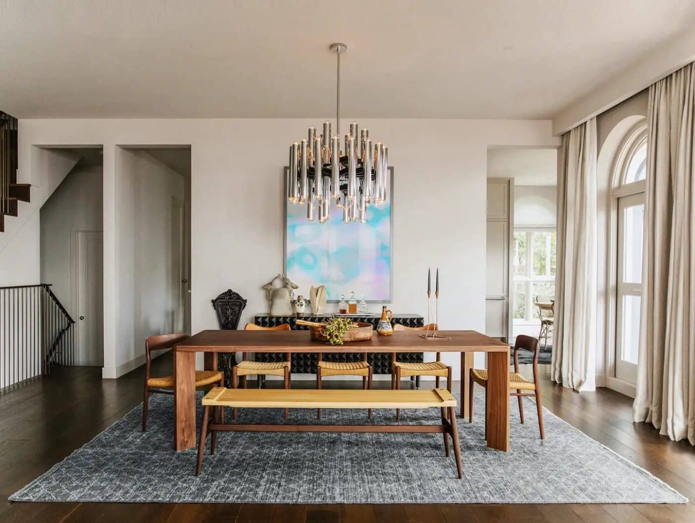Dining room of a San Francisco townhouse designed by Chroma