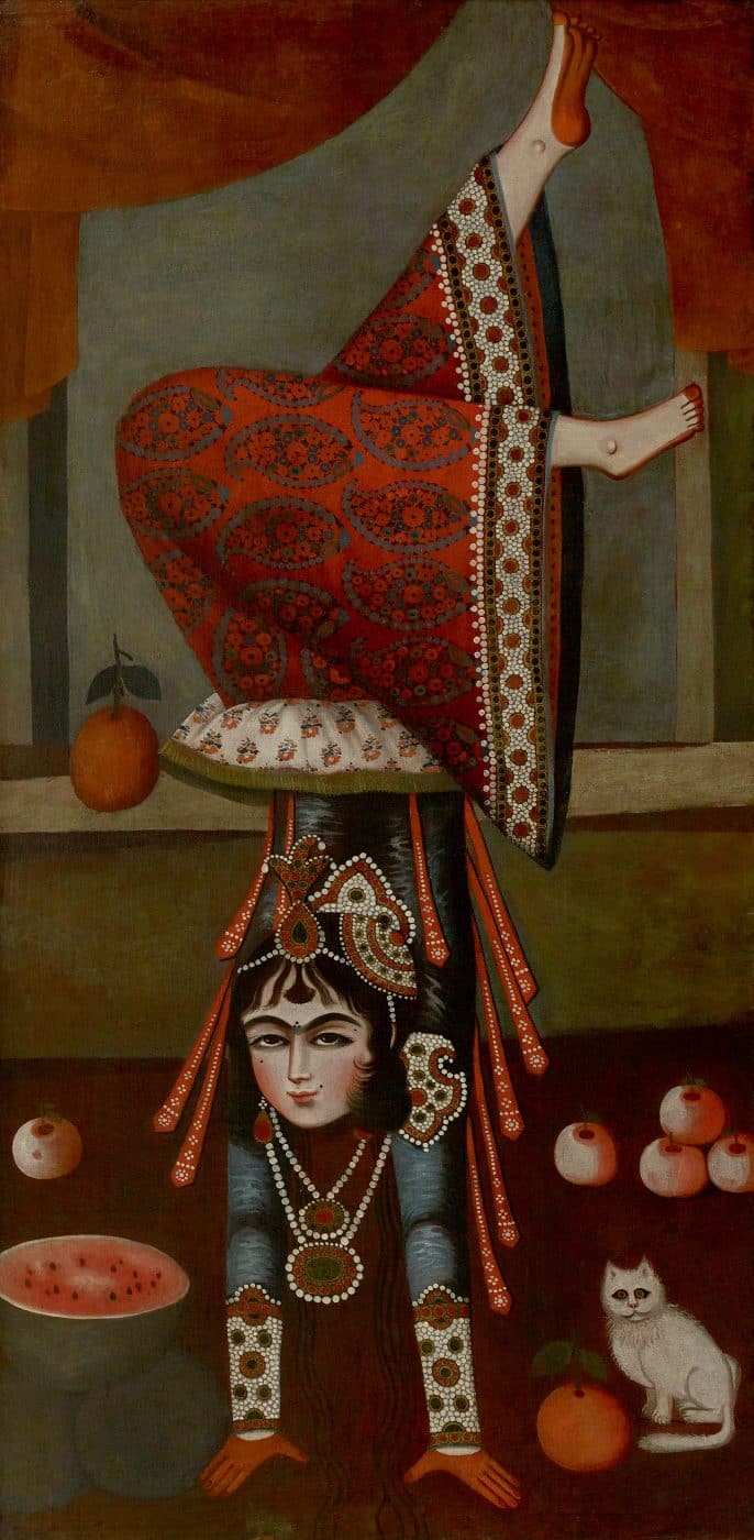 Female tumbler, an Iranian work from the early 19th century