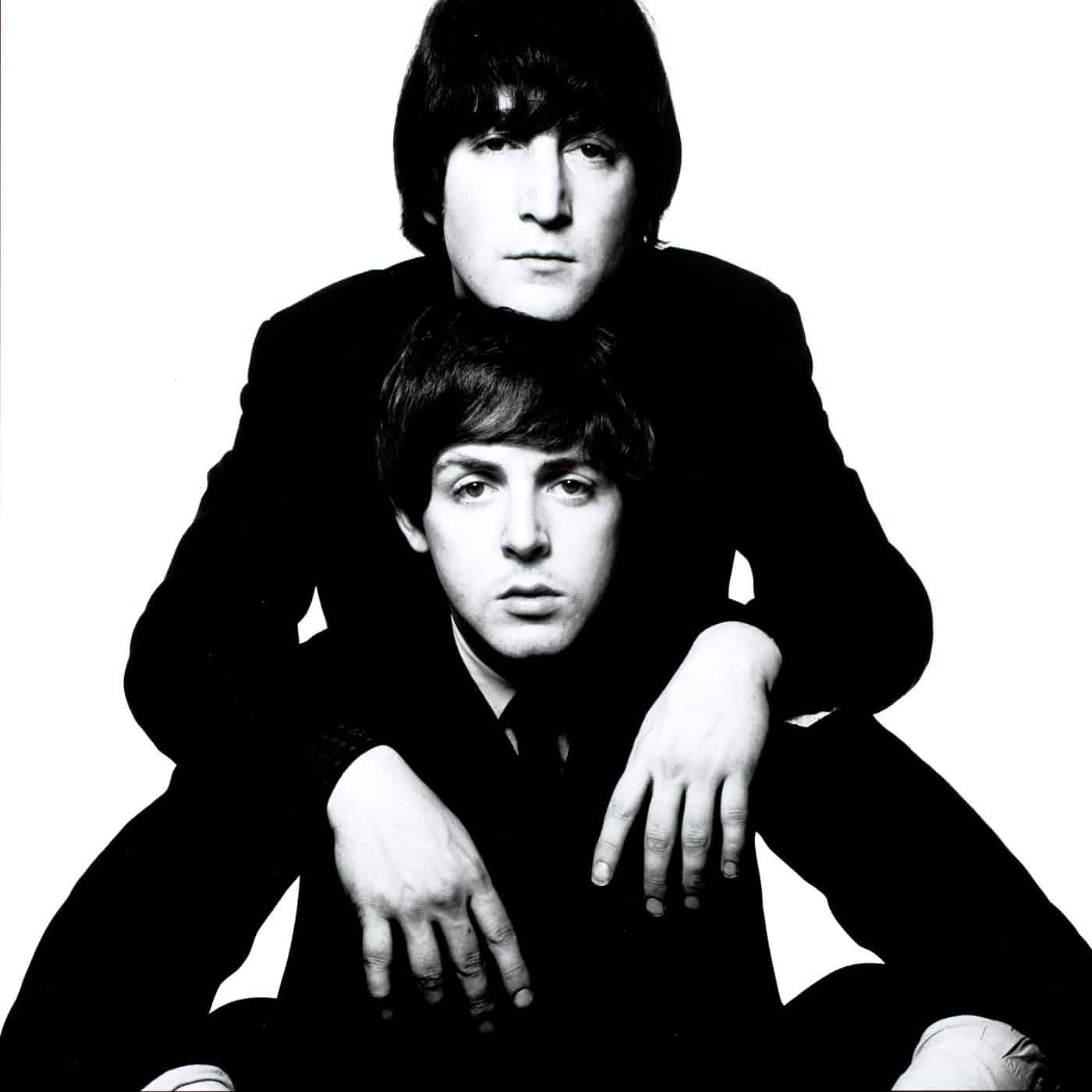 John Lennon and Paul McCartney, by David Bailey