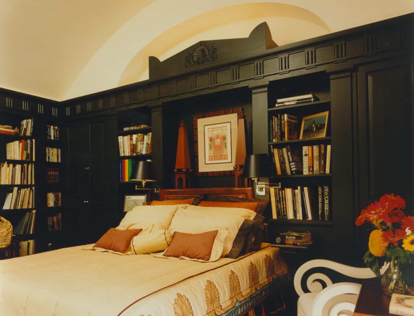 Bedroom in Stern's East Hampton home