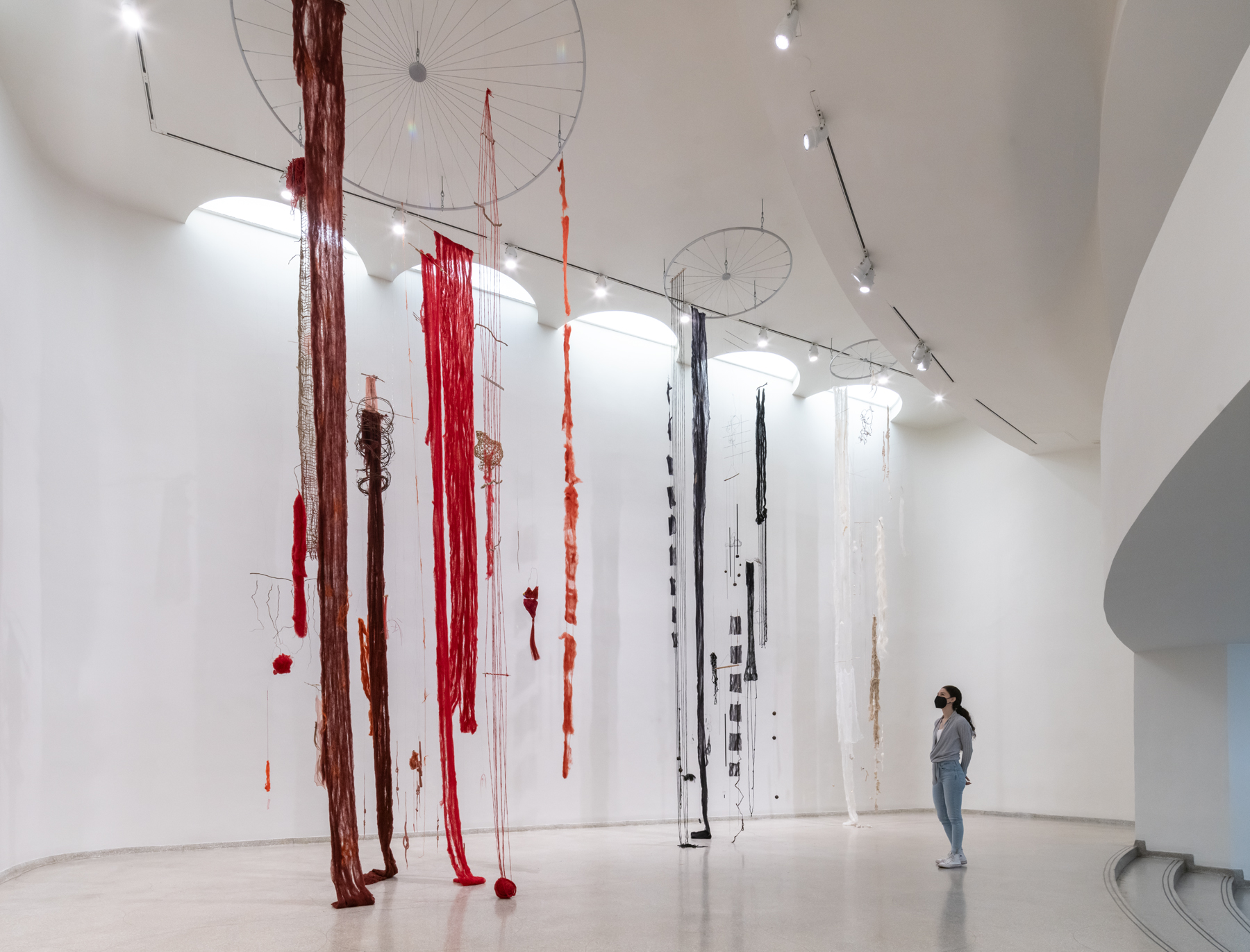 Cecilia Vicuña: Quipu del Exterminio weaves together found objects including branches, shells, seeds and amulets in tangles of wool, plant fiber and horsehair.