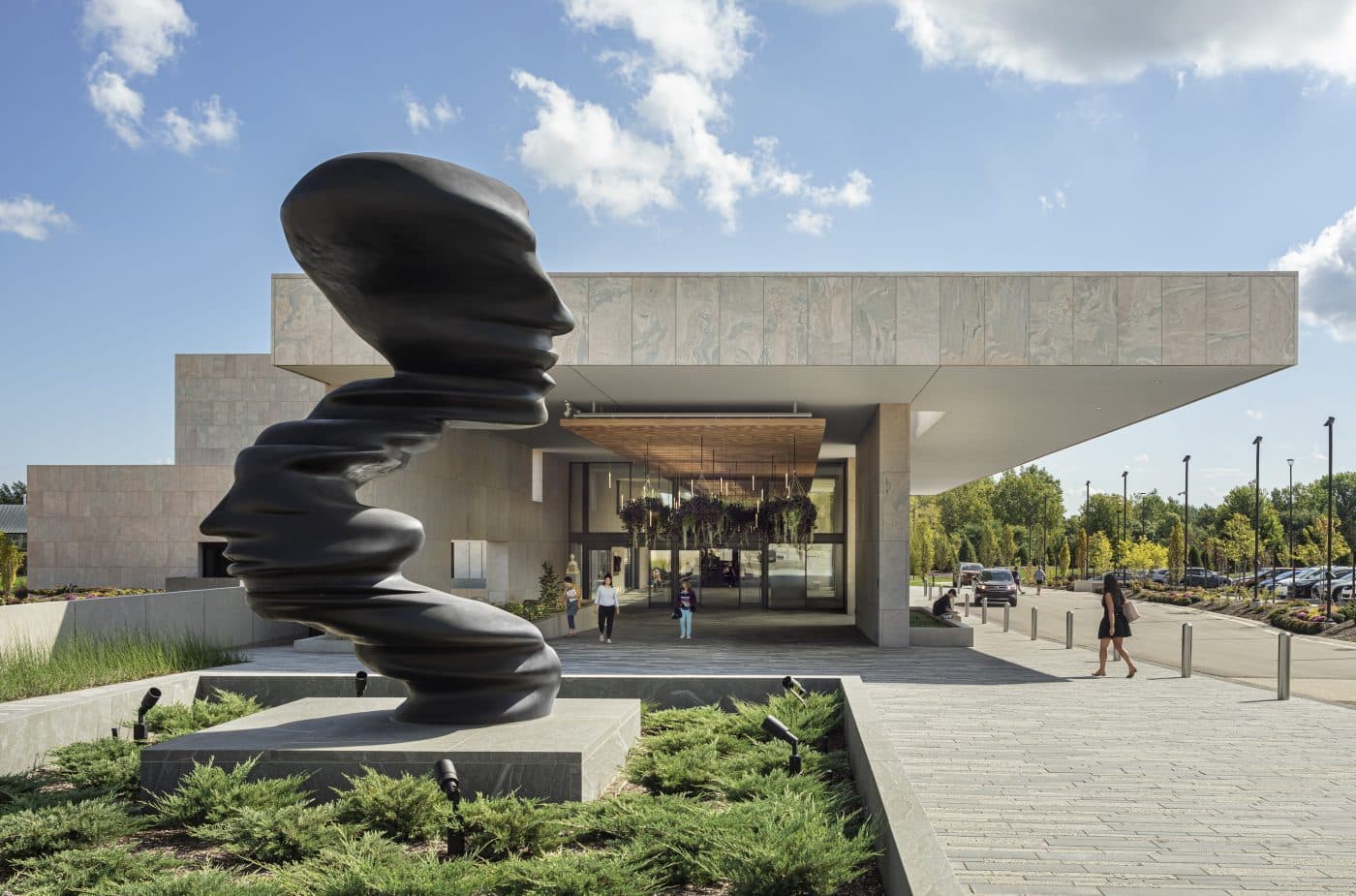 Frederik Meijier Gardens and Sculpture Park Grand Rapids, Michigan Welcome Center Tod Williams Billie Tsien Architects Tony Cragg Bent of Mind