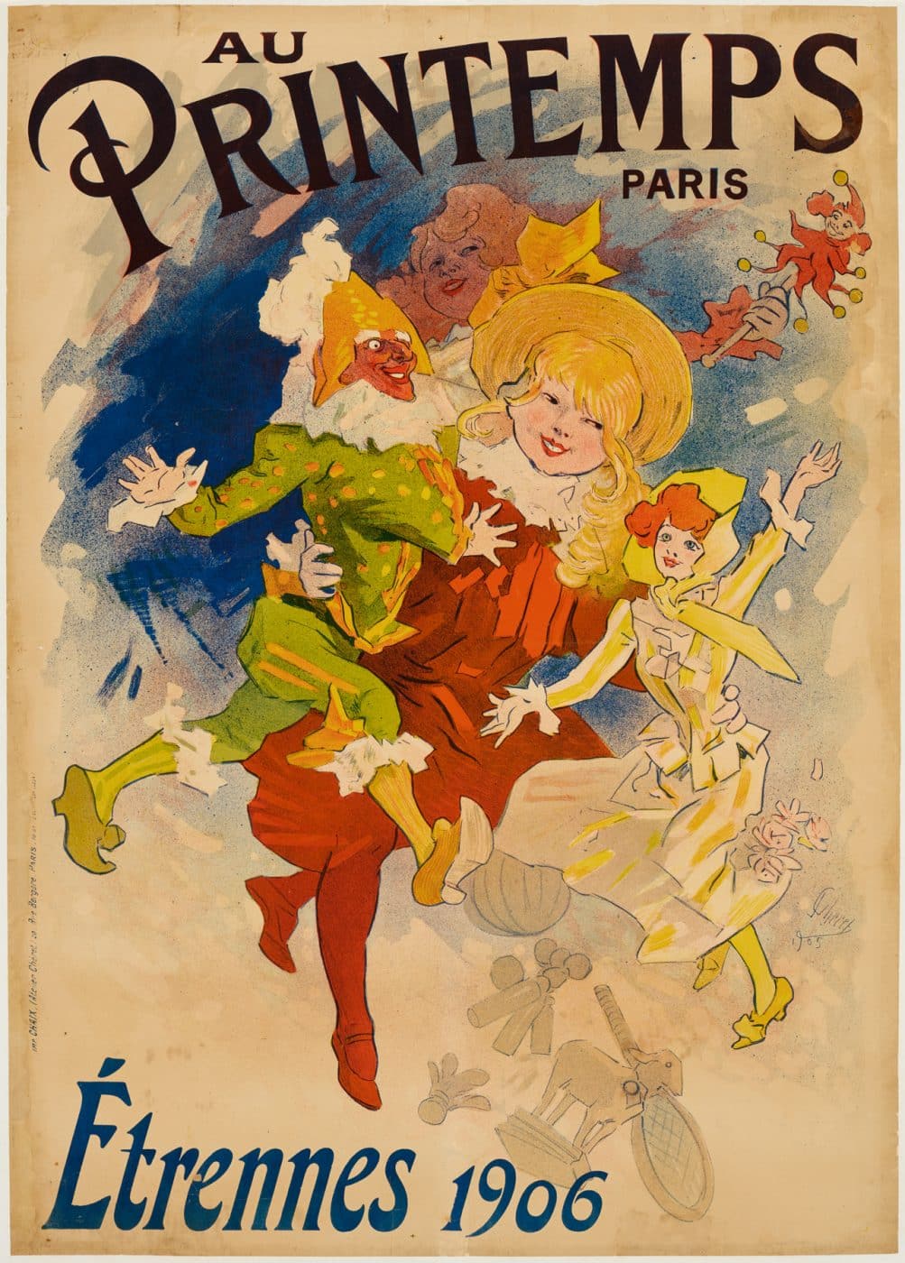 Jules Chéret: Au Printemps: Étrennes 1906, 1905