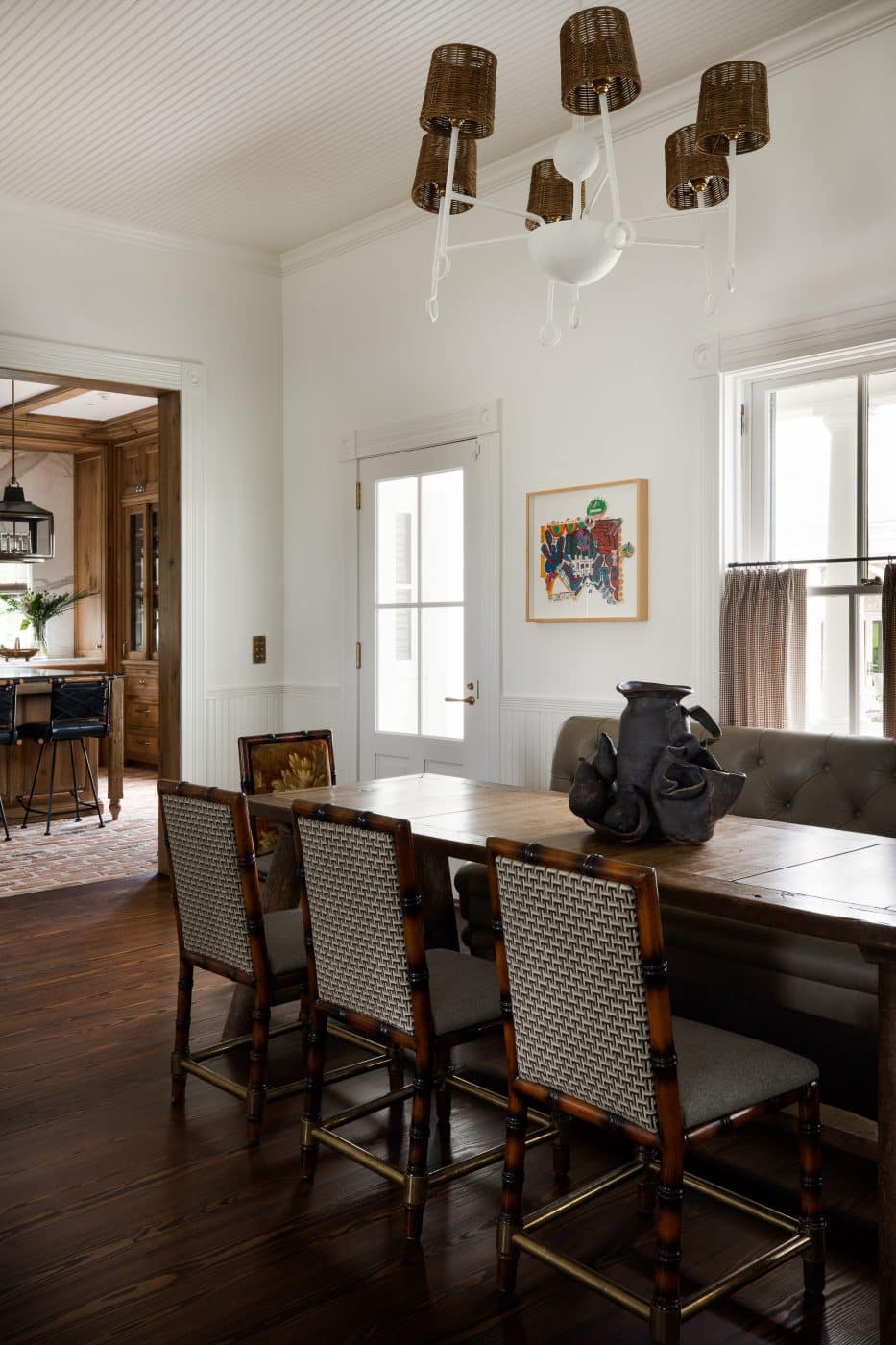 Texas Victorian white breakfast room