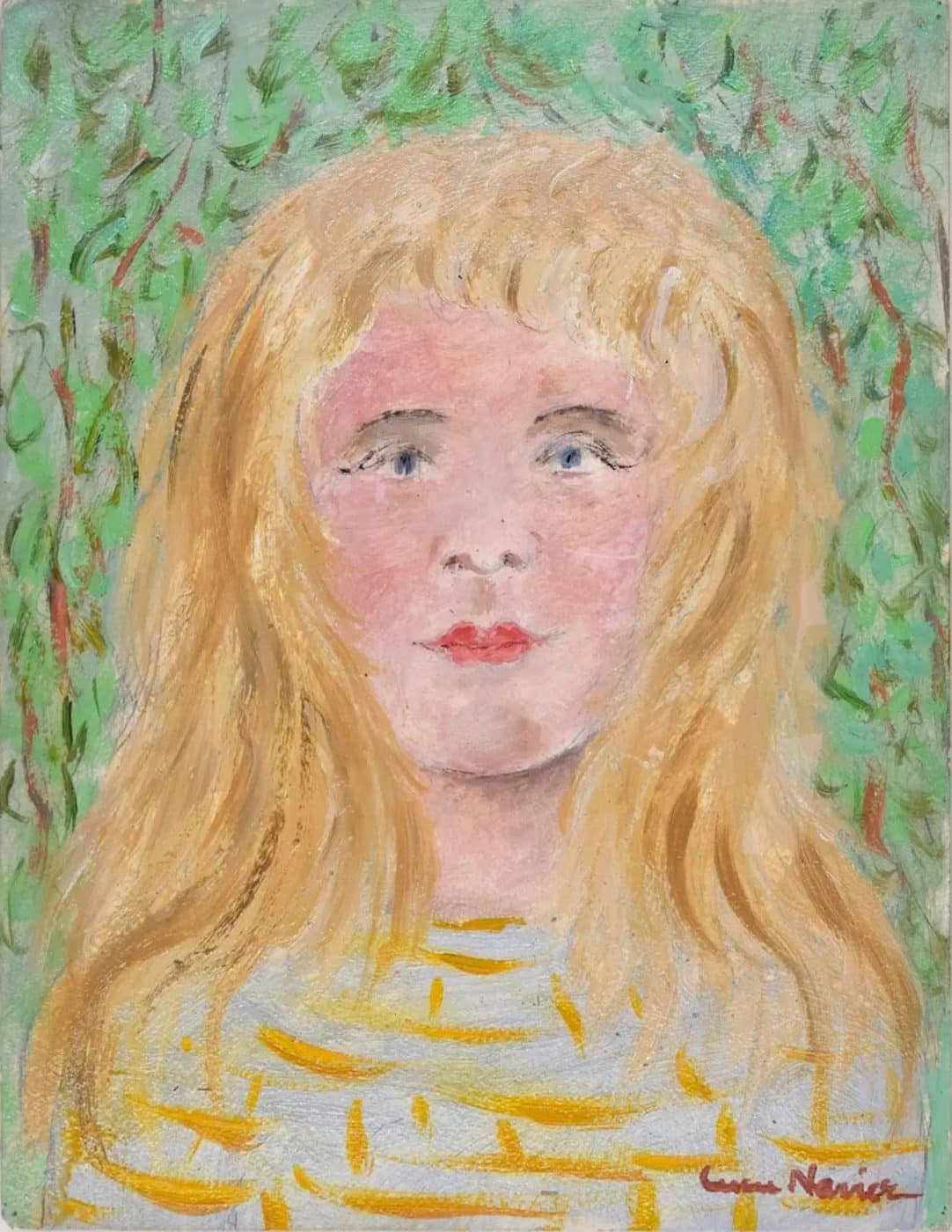 French artist LUCIE NAVIER's 1930s piece "YOUNG BLONDE GIRL"