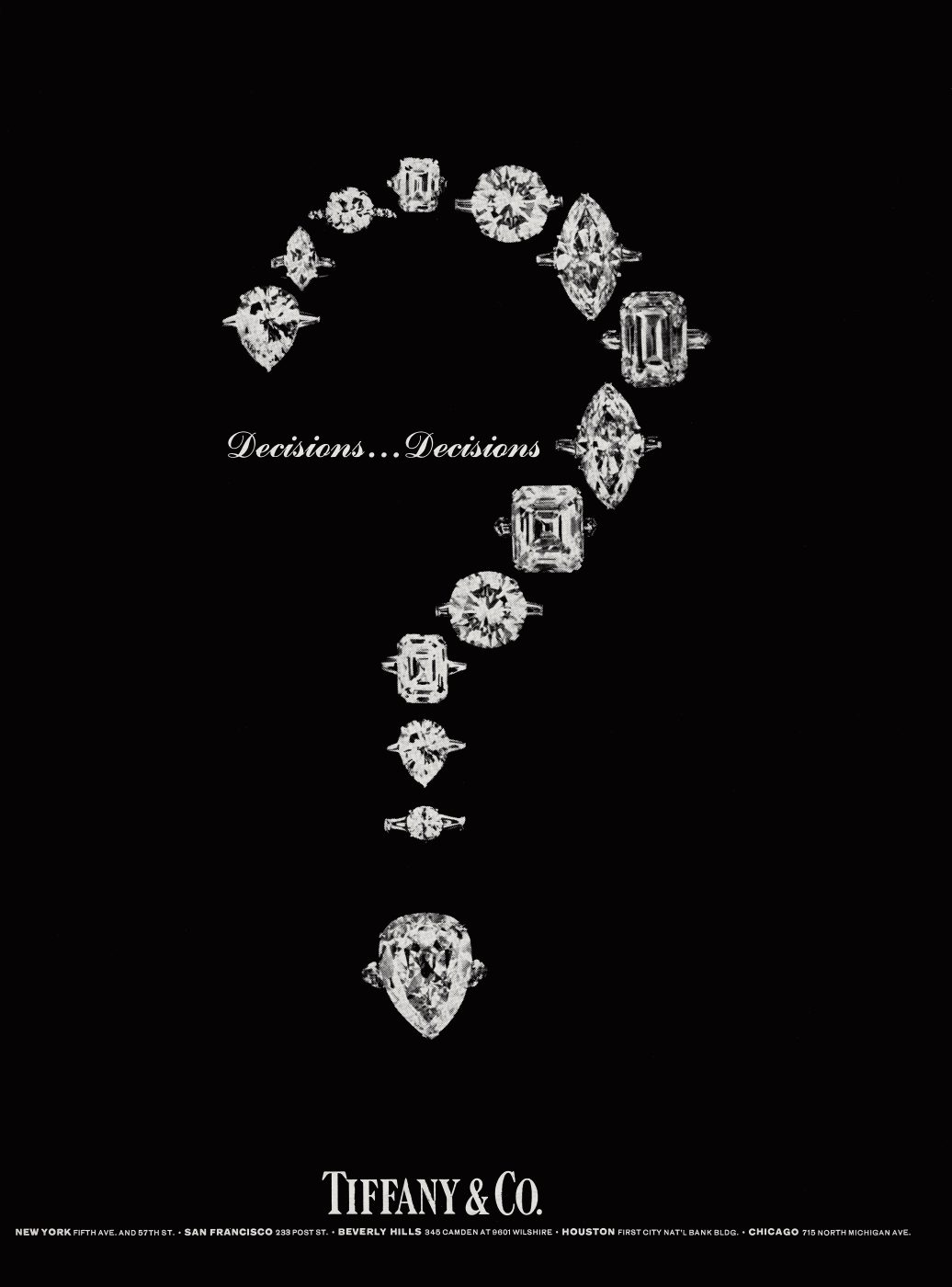 Tiffany & Co. advertisement for engagement rings, 1967.
© Tiffany & Co. Archives 2021