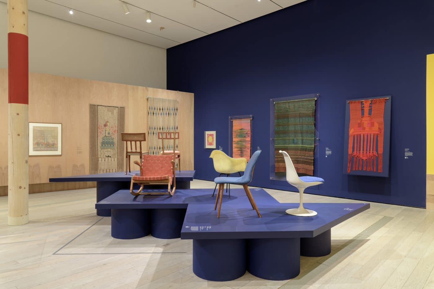 An installation view of the exhibition “Scandinavian Design and the United States: 1890–1980,” at the Los Angeles County Museum of Art (LACMA)
