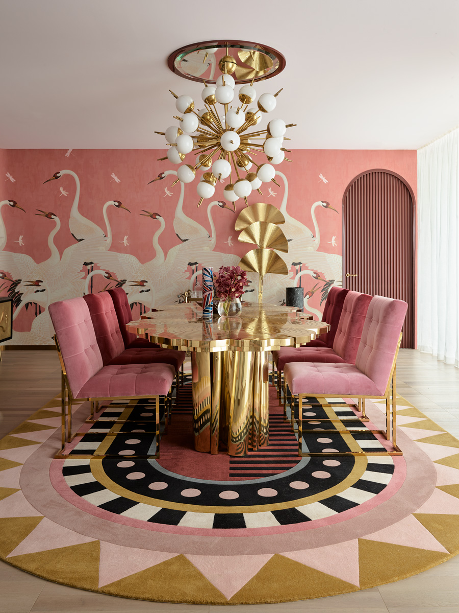 dining room of a penthouse Australian interior designer Greg Natale created in the Sydney suburb of Toorak, from his new Rizzoli book The Layered Interior