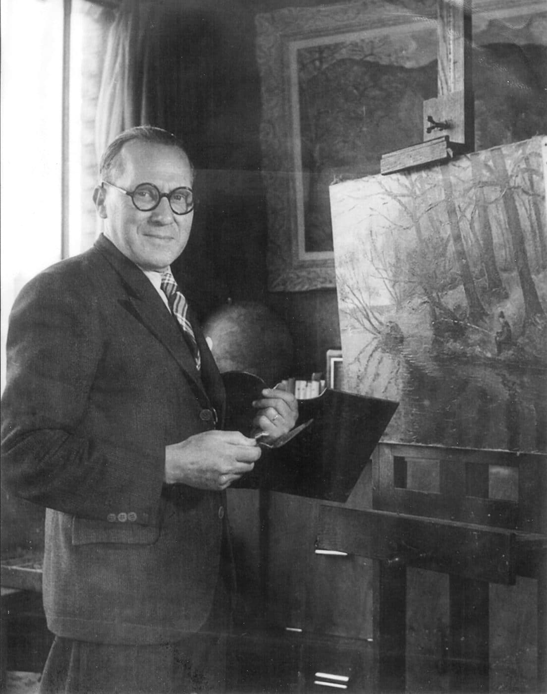 A black-and-white photo of Paul-Émile Pissarro