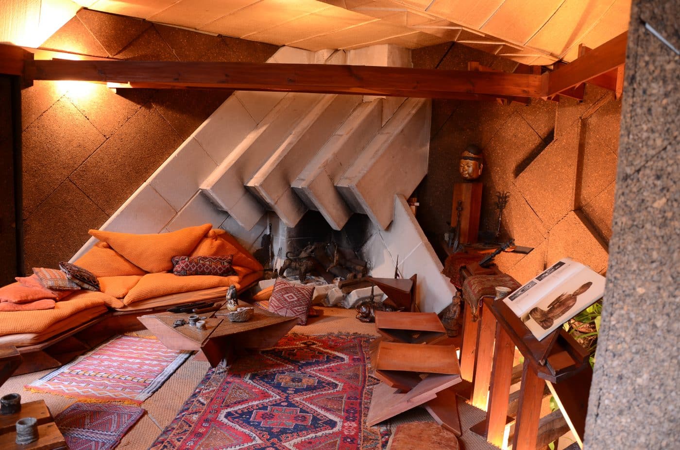 The living room of Hervé Baley's Paris apartment