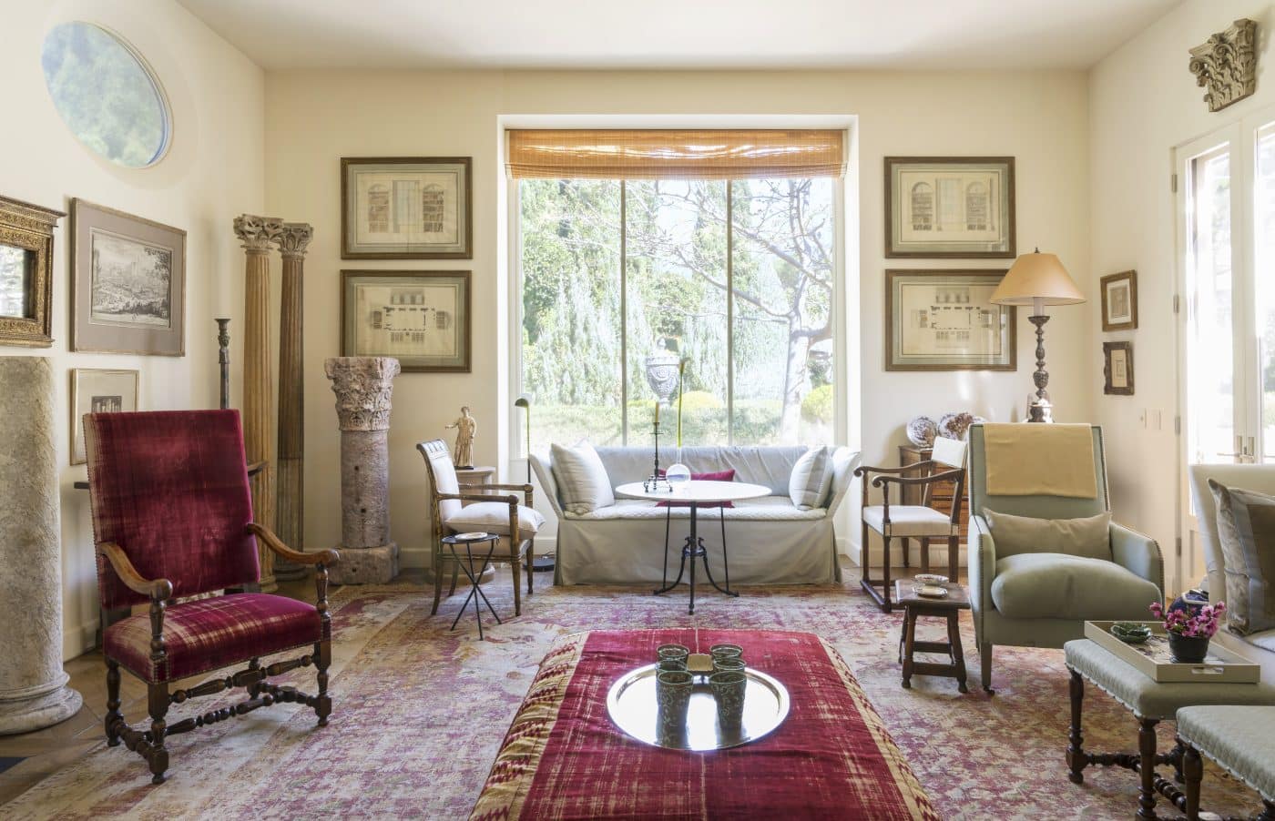 Living room in the home of interior designer John Saladino from Montecito Style: Paradise on California’s Gold Coast Phaidon Monacelli Press book 