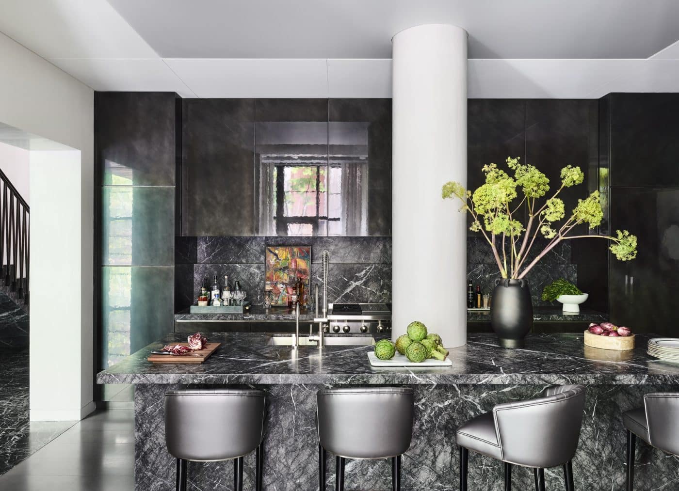 Kitchen in maisonette project in New York City's West Village by interior designer Daun Curry