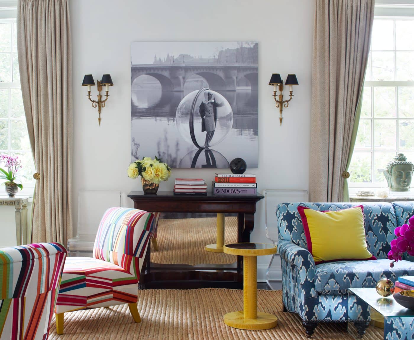 Living room of Georgian-style home of Toronto interior designer Anne Hepfer 