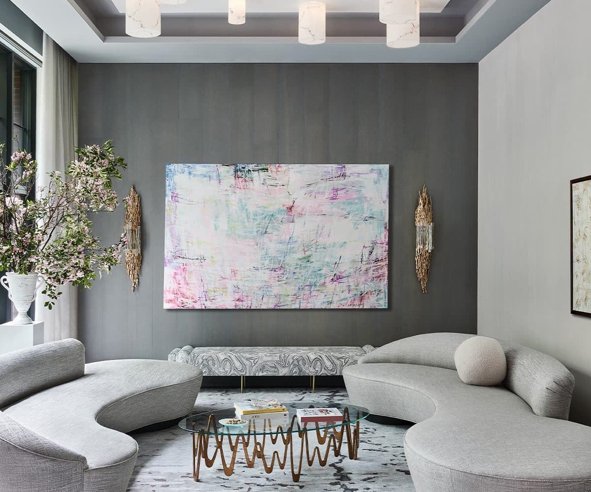 Living room in maisonette project in New York City's West Village by interior designer Daun Curry