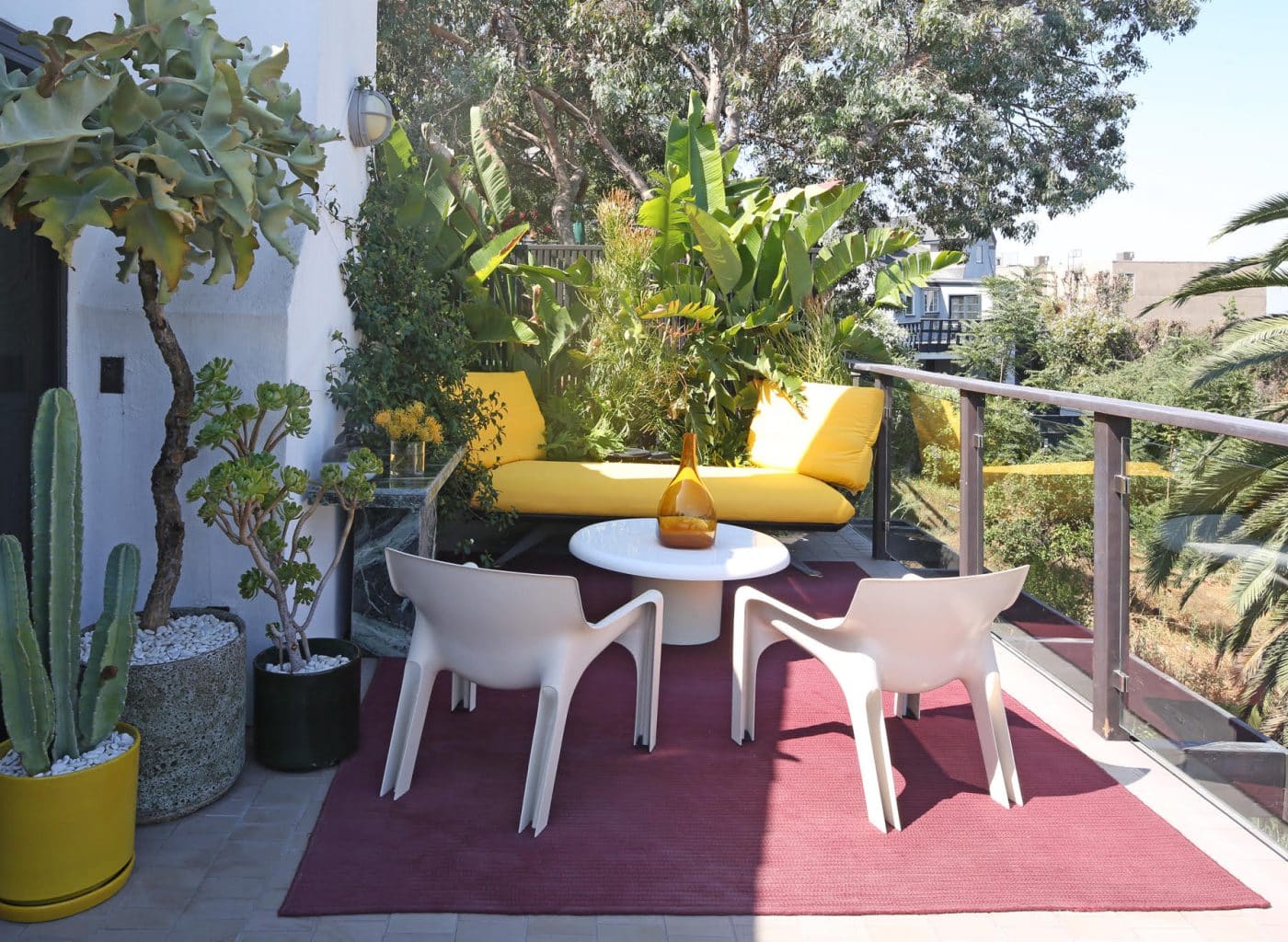 The terrace of Giampiero Tagliaferri's home in L.A.'s Silver Lake neighborhood