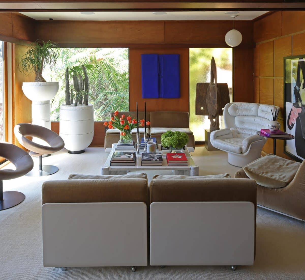 The living room of Giampiero Tagliaferri's home in L.A.'s Silver Lake neighborhood