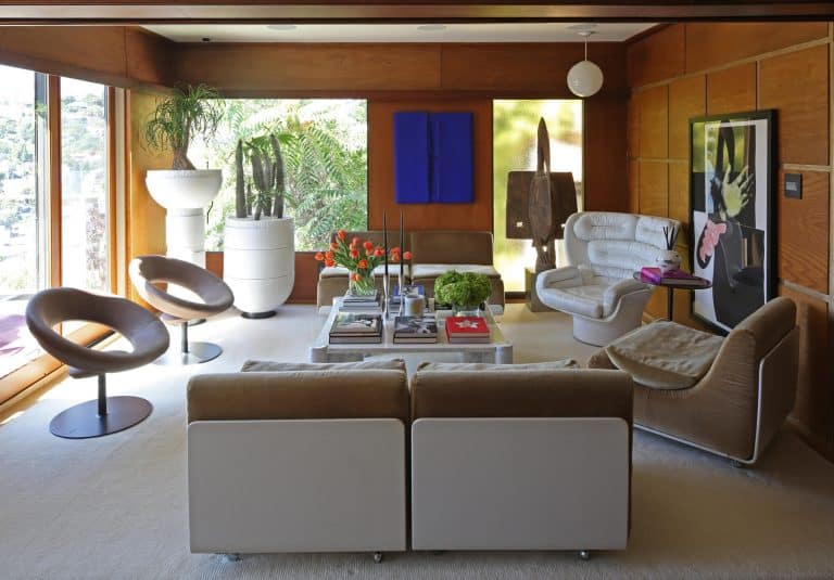 The living room of Giampiero Tagliaferri's home in L.A.'s Silver Lake neighborhood