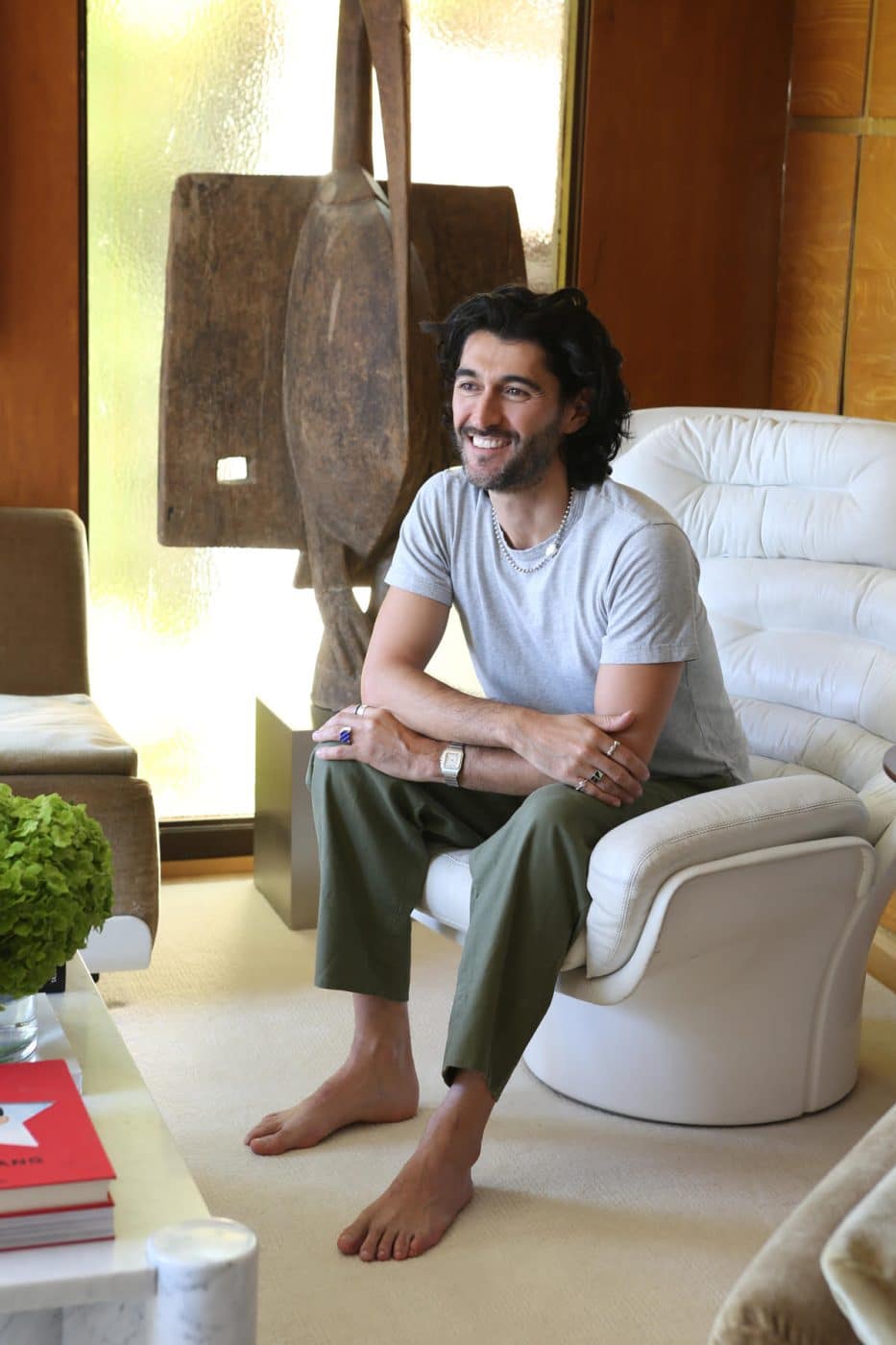 Portrait of interior designer Giampiero Tagliaferri in his Los Angeles home