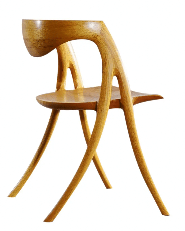 American Studio Craft Brookhaven wood chair by artist David N Ebner