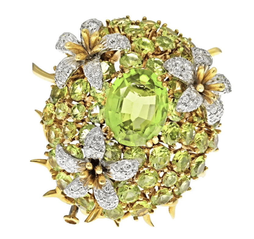 Jean Schlumberger for Tiffany & Co.peridot and diamond brooch