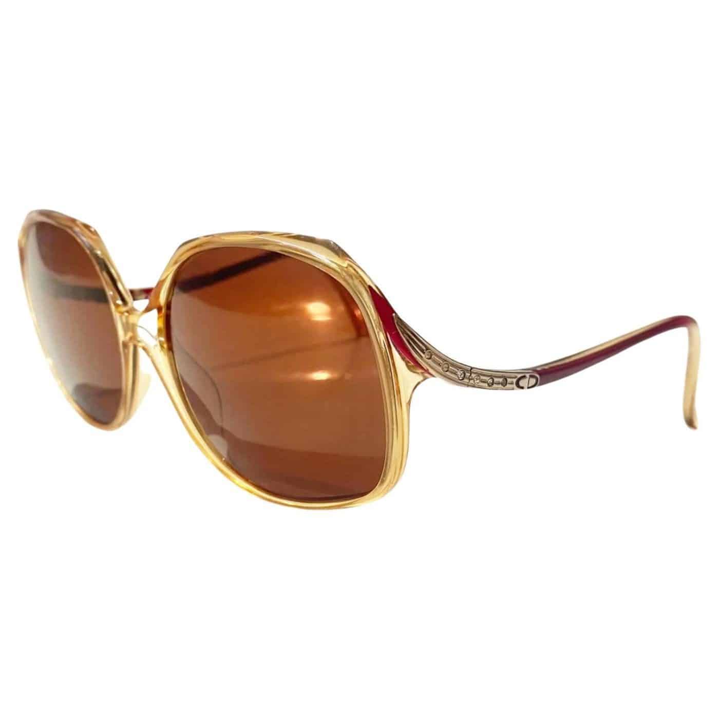 A pair of oversize 1980s Christian Dior sunglasses