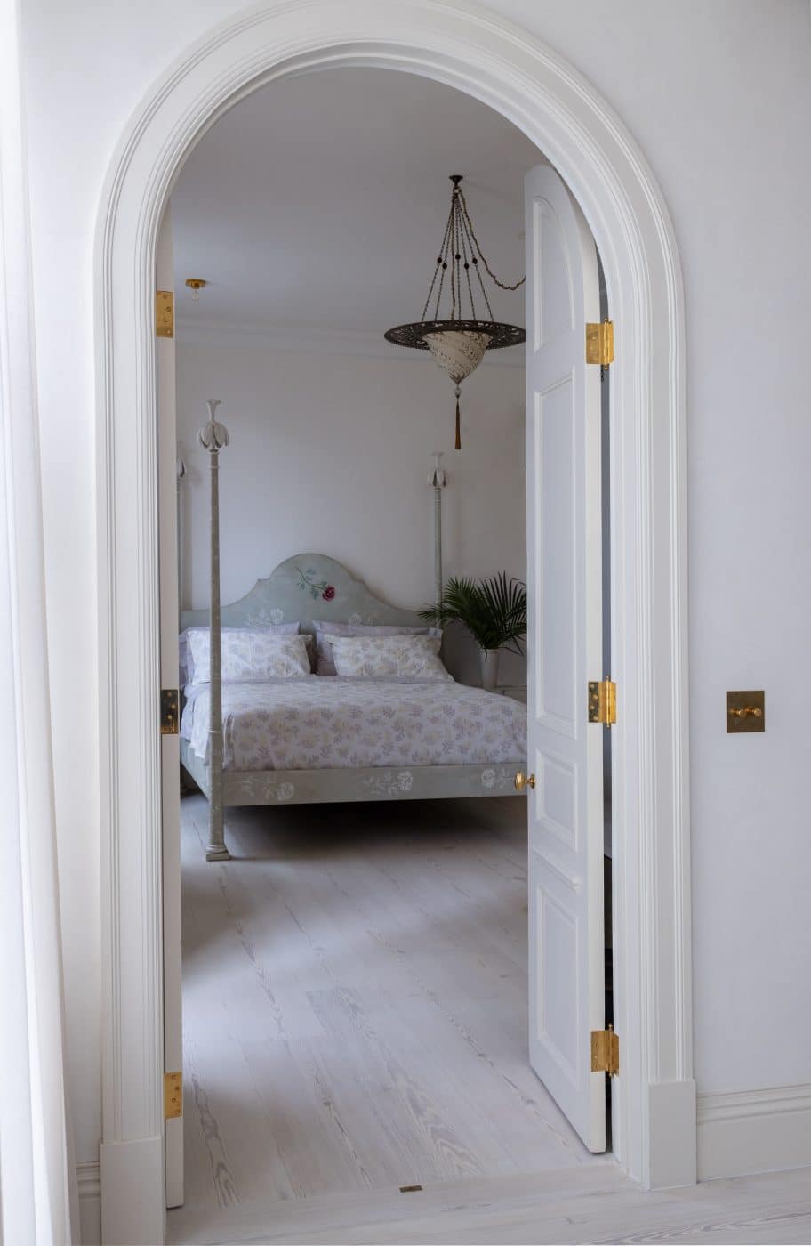 Bedroom of a Soho loft home designed by White Arrow.