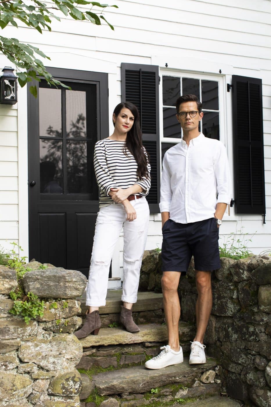 White Arrow's Keren and Thomas Richter outside their Pound Ridge, New York, farmhouse.