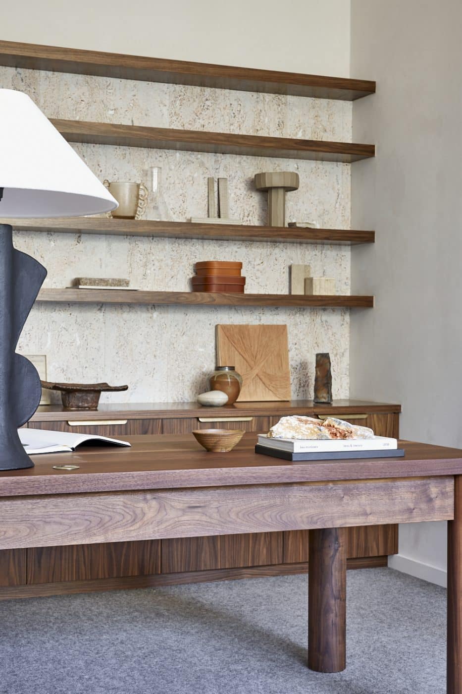 A custom Daniel Boddam desk in the private office of Wyer & Co. founder Anthony Wyer