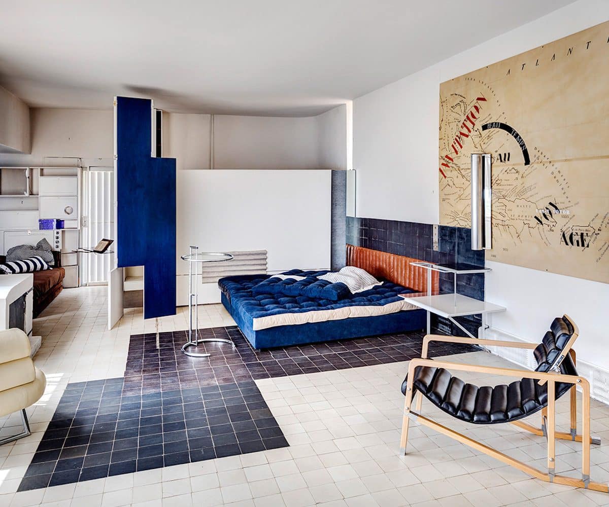 The main living area of E-1027, designed by Eileen Gray