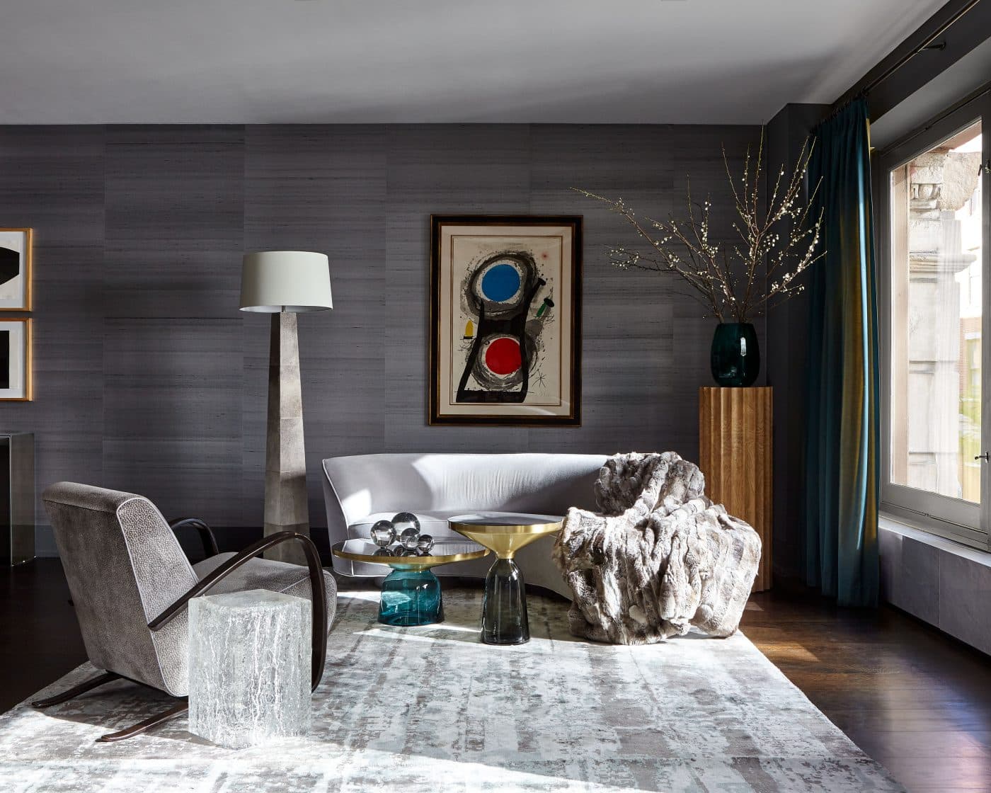 Living room of Judy Dunne designed Soho apartment 