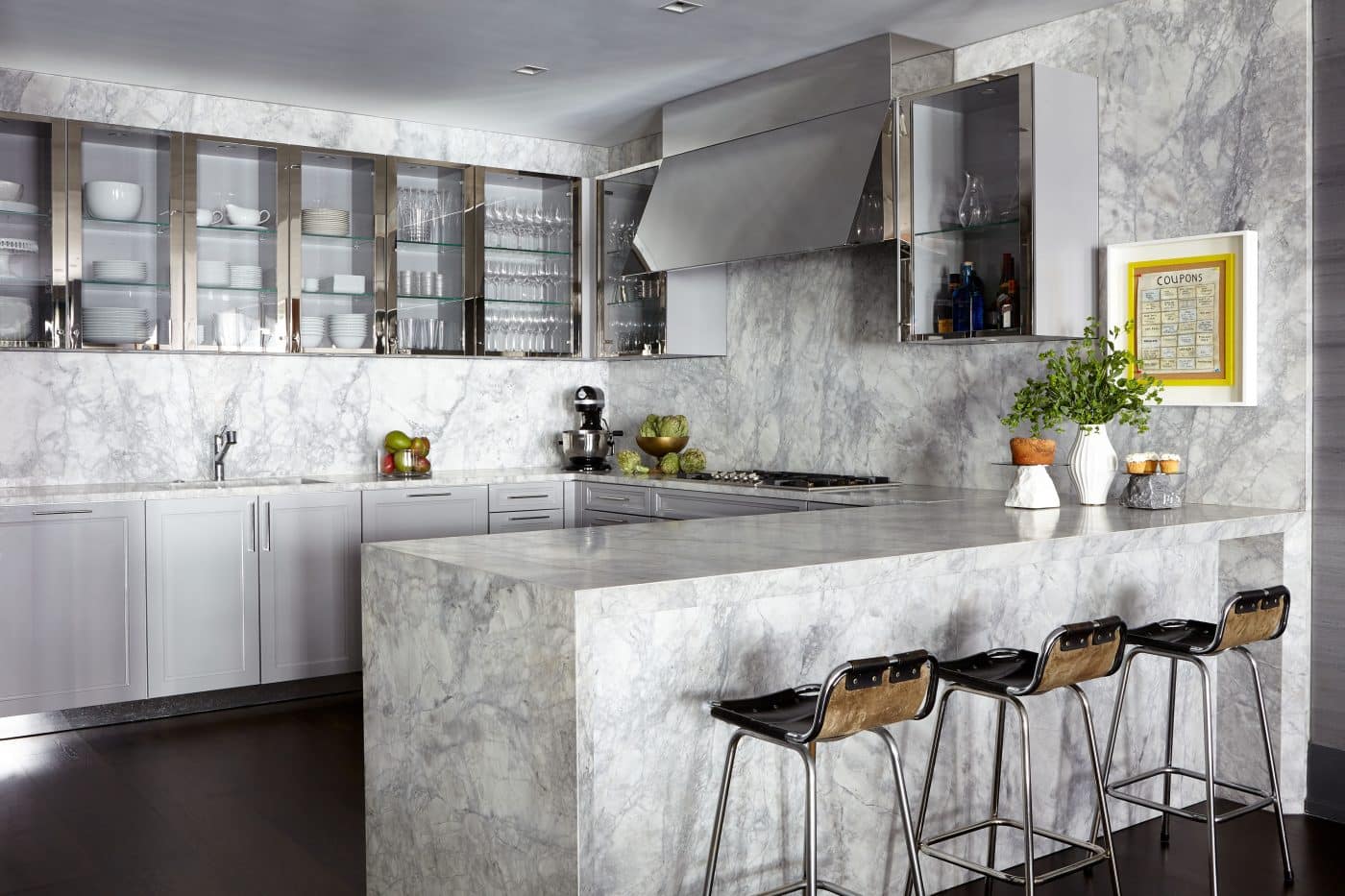 Kitchen of Judy Dunne designed Soho apartment 