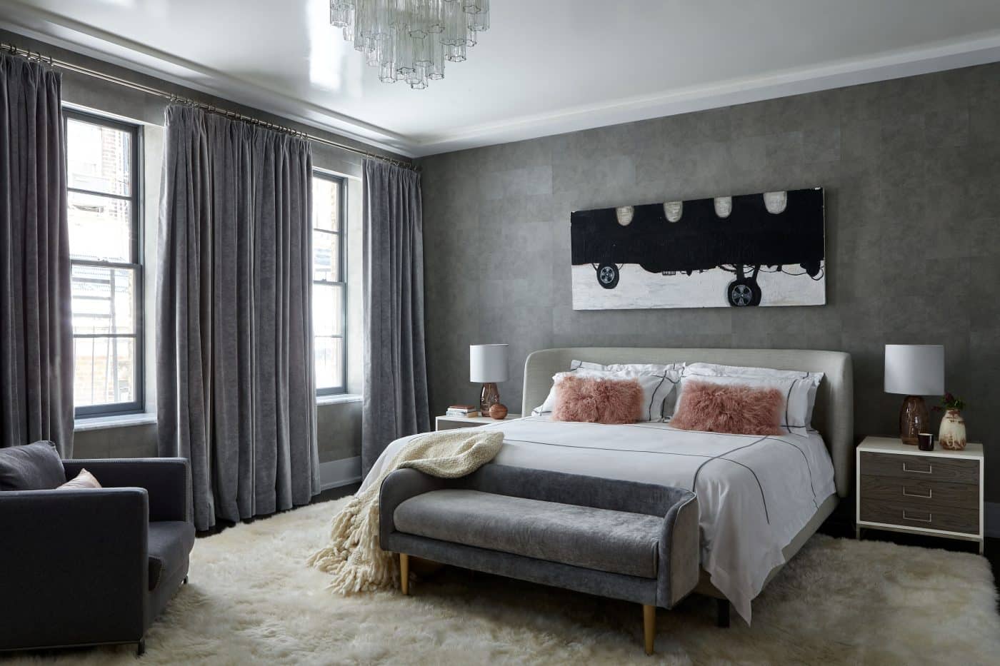 Bedroom of Judy Dunne designed Soho apartment 