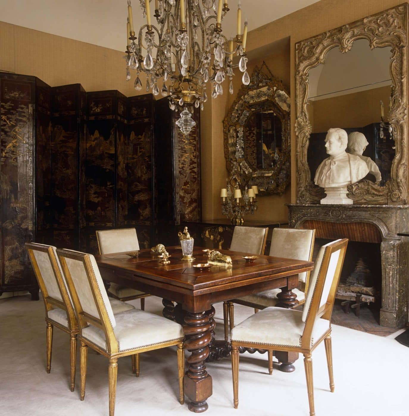Dining room of Coco Chanel's Paris apartment