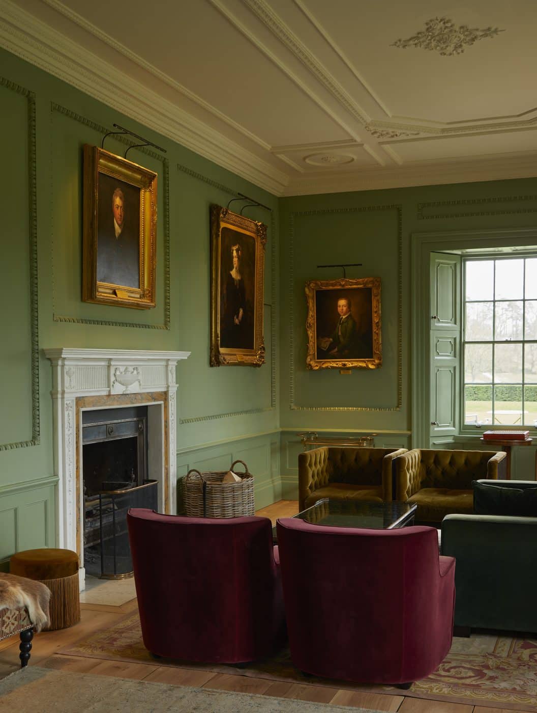 The drawing room of the Farmyard's Georgian-style Hapsden House at the Newt