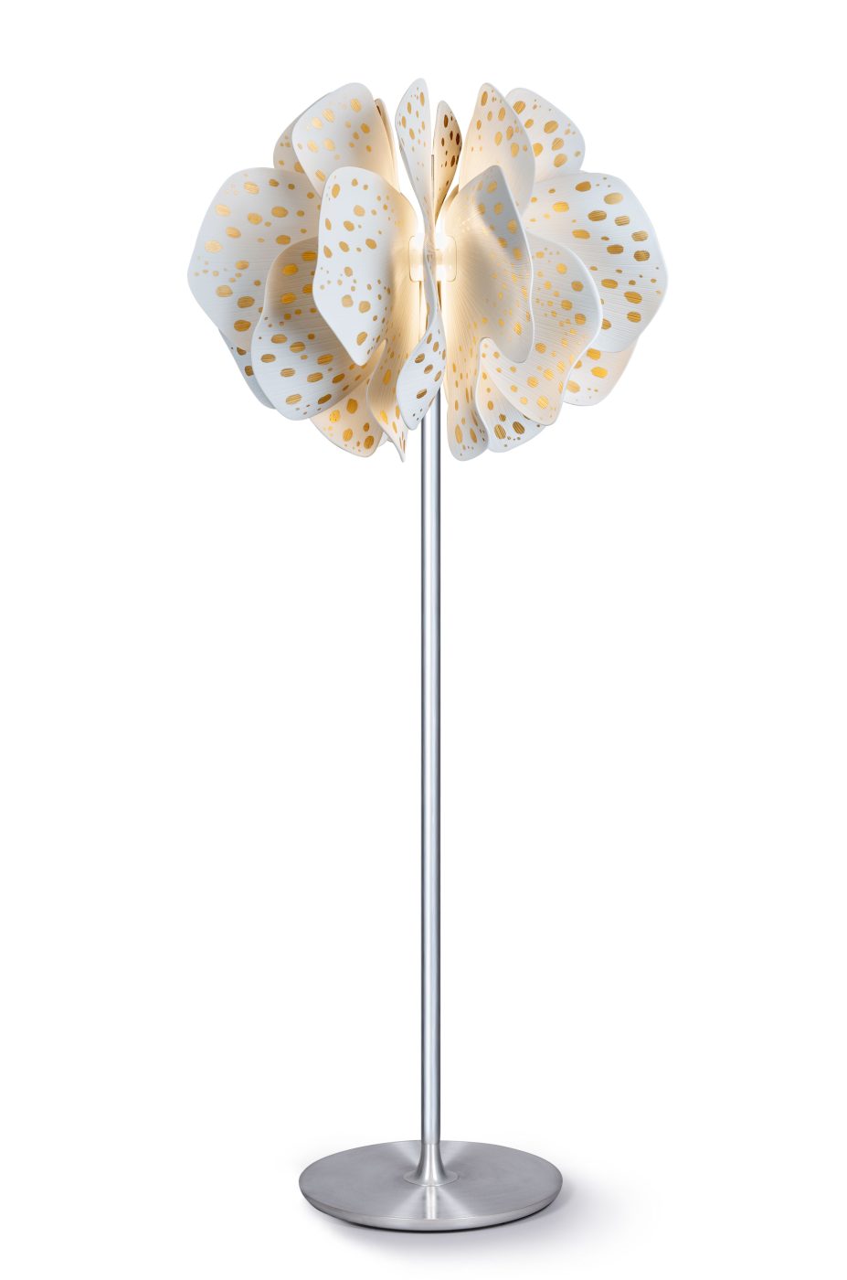 Marcel Wanders for Lladro Nightbloom floor lamp with gold dots